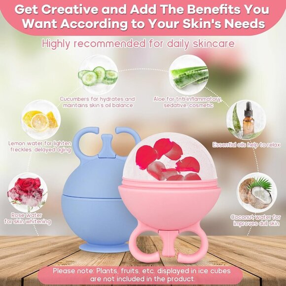 2 Pack Ice Roller for Face, Ice Cube Roller for Face Neck Body and Eye Ice Face - Picture 5 of 7